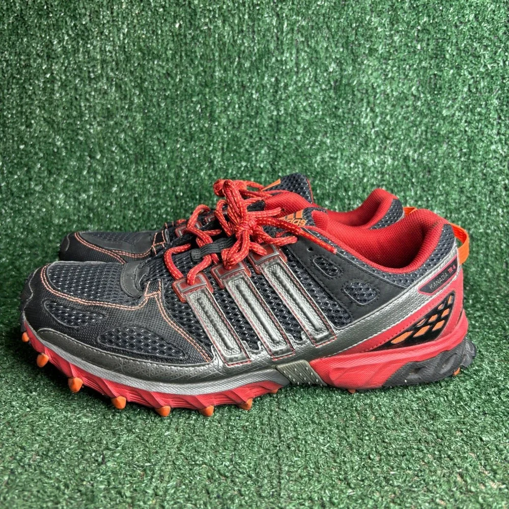 Adidas Kanadia TR 4 Trail Running Rugged Gorpcore Sneakers Black Red Mens Sz 11